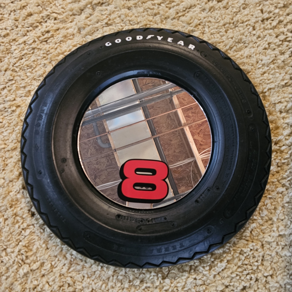 Goodyear Tire Wall Mirror with Red Number